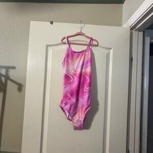 NWT Girls Pink NIKE One-Piece swimsuit, SZ L